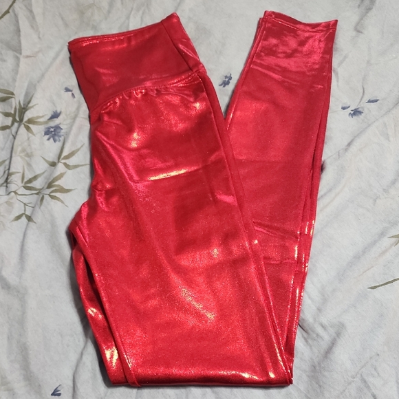 Balera Metallic Red Leggings